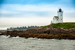 Two Bush Island Lighthouse Tower in Rocky Midcoast Maine